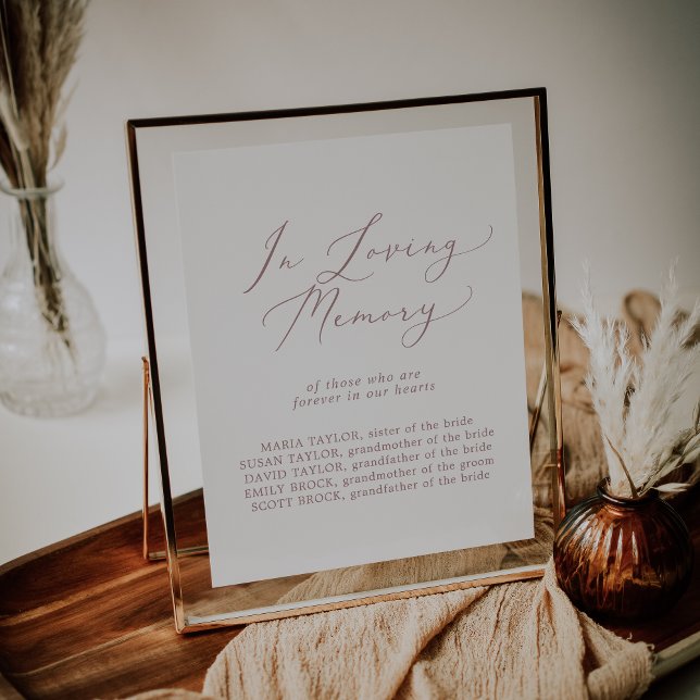 Delicate Rose Gold Loving Memory Memorial Sign (Creator Uploaded)