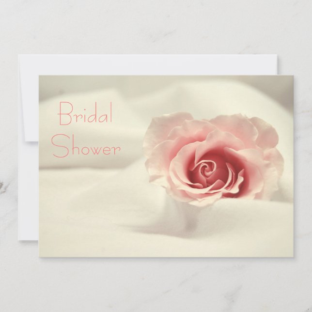 Delicate Rose Invitation (Front)