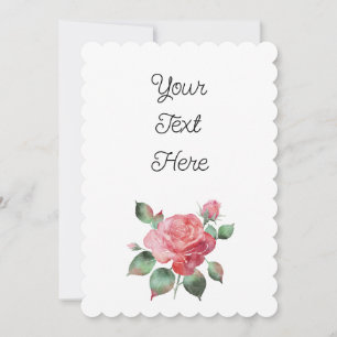 Delicate Rose Postcard-style Invitation Card