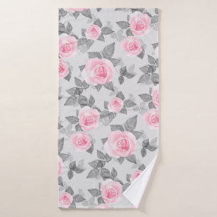 Delicate roses 1 bath towel