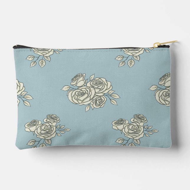Delicate roses accessory pouch (Back)
