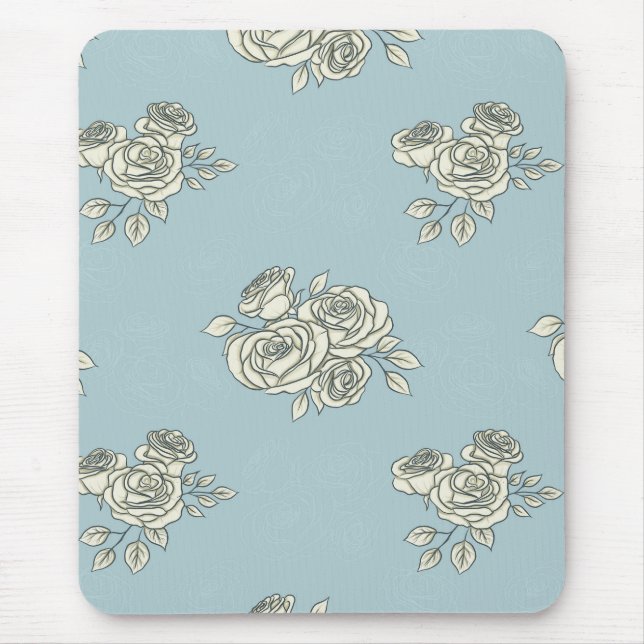 Delicate roses mouse pad (Front)