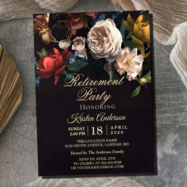 Delicate Roses Retirement Party  Invitation (Creator Uploaded)