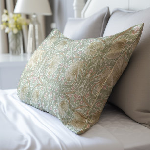 Delicate Sage Green Vintage Yellow Pattern Morris Pillowcase
