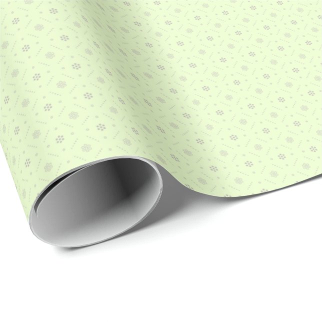 Delicate Sage Luxury Gift Wrap – Soft Floral Grace (Roll Corner)