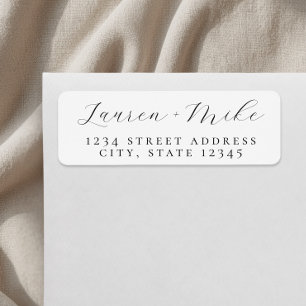 Delicate Script Wedding Return Address Labels