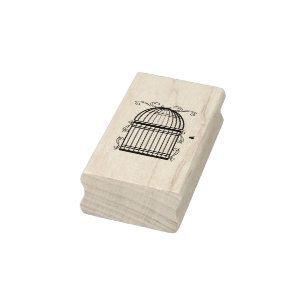 Delicate Scrolled Birdcage Art Stamp