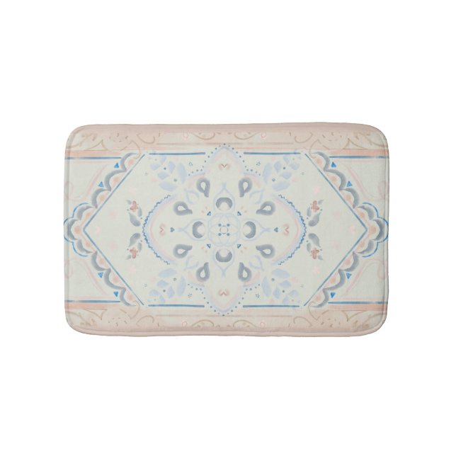 Delicate Seashell Medallion Bath Mat (Front)