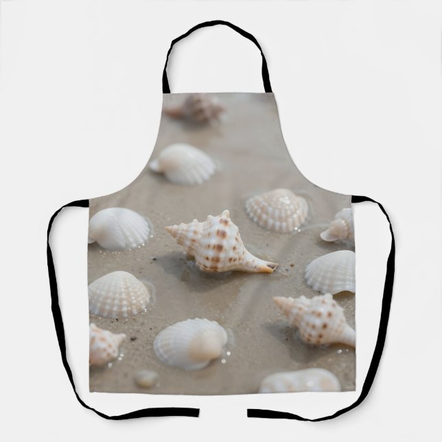Delicate Seashells Beach Serenity Apron (Front)