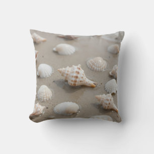 Delicate Seashells Beach Serenity Cushion