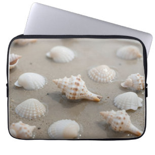 Delicate Seashells Beach Serenity Laptop Sleeve