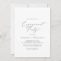 Delicate Silver Calligraphy Engagement Party