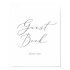 Delicate Silver Calligraphy Guest Book Sign