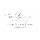 Delicate Silver Calligraphy Wedding Welcome