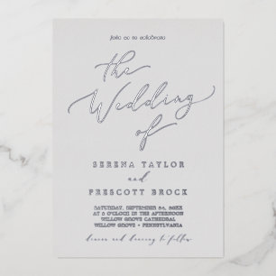 Delicate Silver Foil Grey The Wedding Of