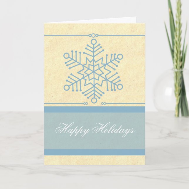 Delicate Snowflake Christmas Card (Front)