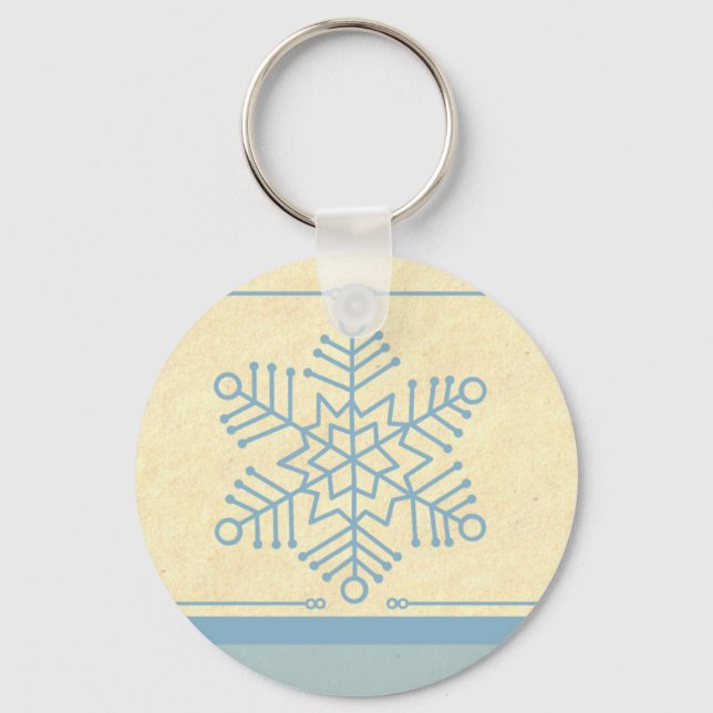 Delicate Snowflake Christmas Keychain (Front)