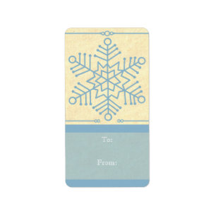 Delicate Snowflake Gift Tag Labels