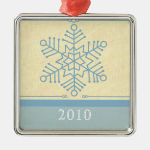 Delicate Snowflake Premium Square Ornament