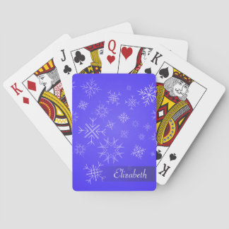 Delicate SnowFlake Sky Playing Cards
