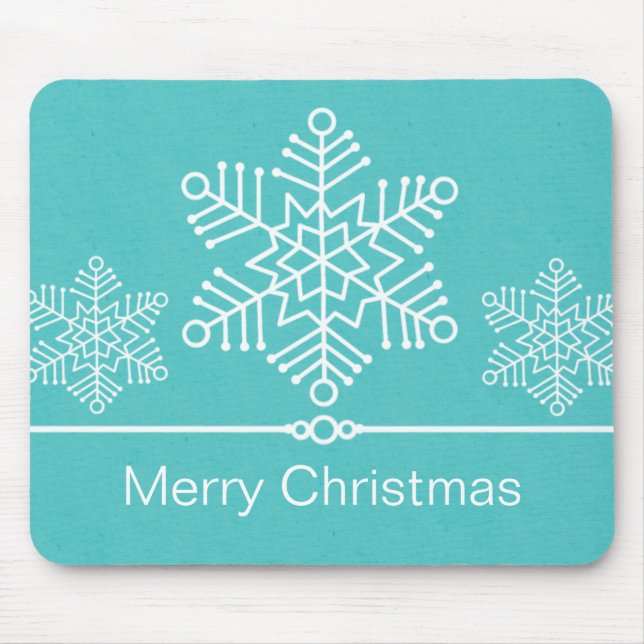 Delicate Snowflakes Christmas Mousepad (Front)