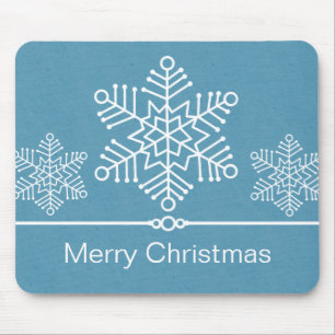 Delicate Snowflakes Christmas Mousepad