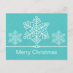 Delicate Snowflakes Christmas Postcard