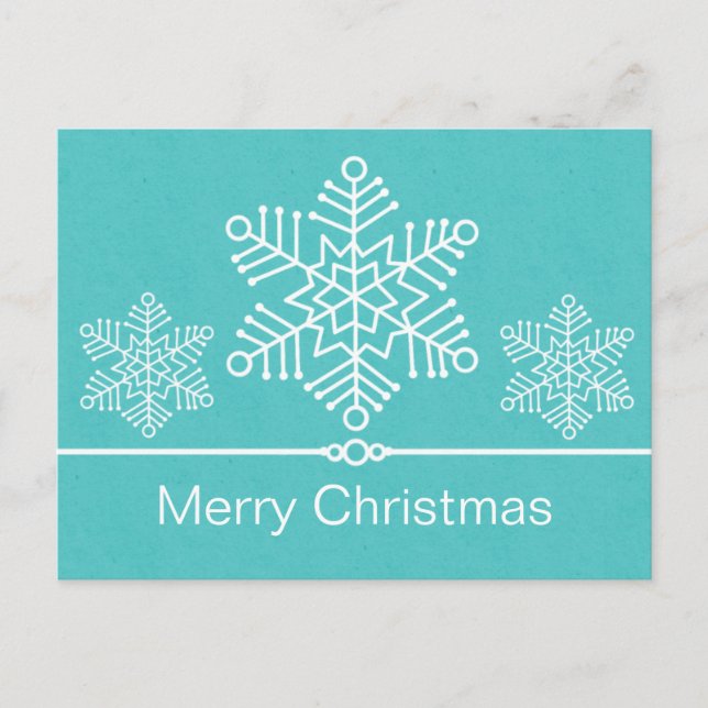 Delicate Snowflakes Christmas Postcard (Front)