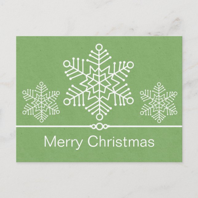 Delicate Snowflakes Christmas Postcard (Front)