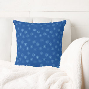 Delicate snowflakes winter Christmas pattern Cushion