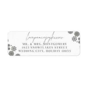 Delicate Snowflakes Winter Holiday Address Labels