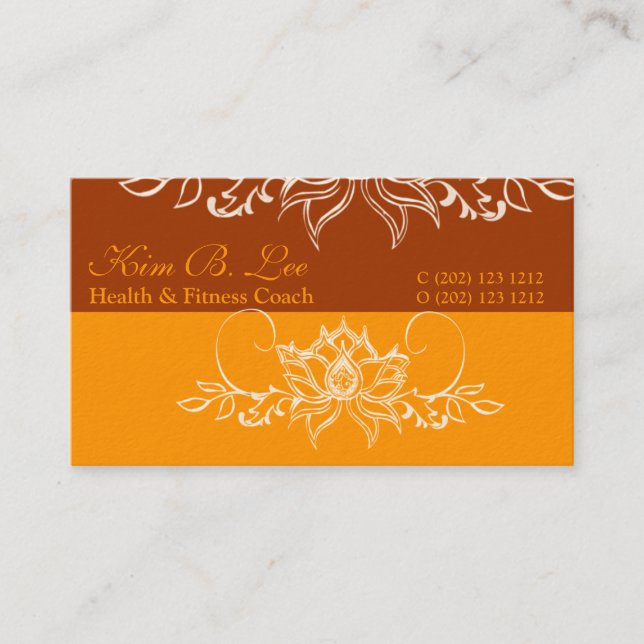 Delicate Soft Boho White Indian Lotus Flower Bold Business Card (Front)