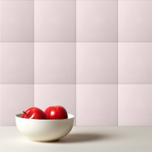 Delicate solid colour plain blushing pink ceramic tile