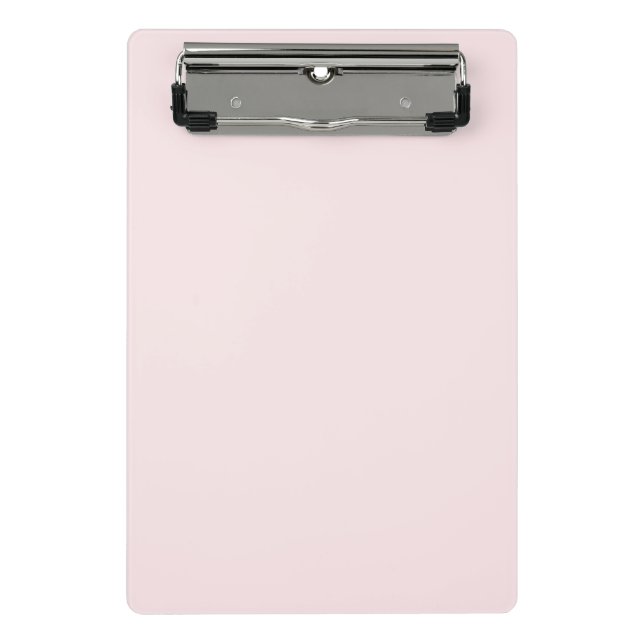 Delicate solid colour plain blushing pink mini clipboard (Front)