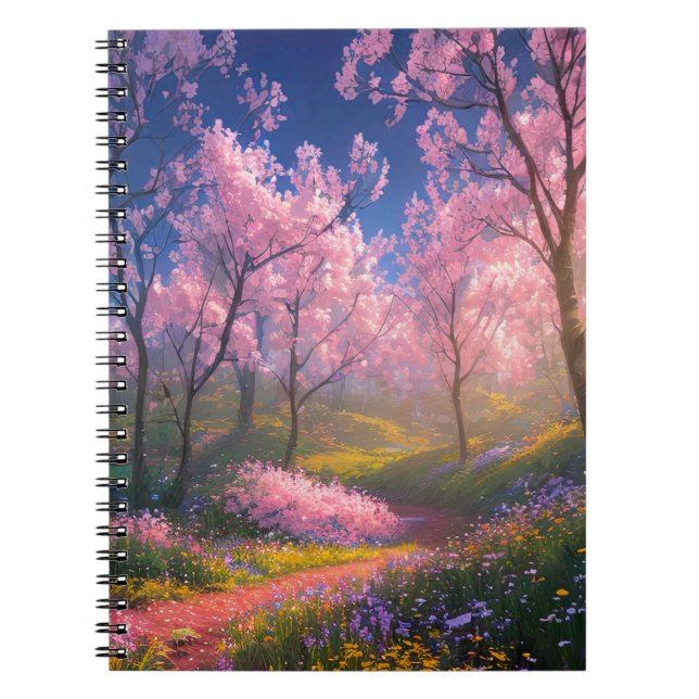 Delicate Splendour of a Cherry Blossom Notebook (Front)