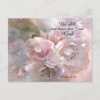 Delicate spring blossom with Bible Message