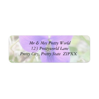 Delicate Spring Violet Return Address Label