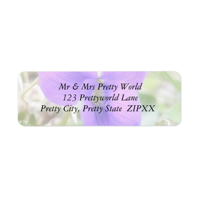 Delicate Spring Violet Return Address Label (Front)
