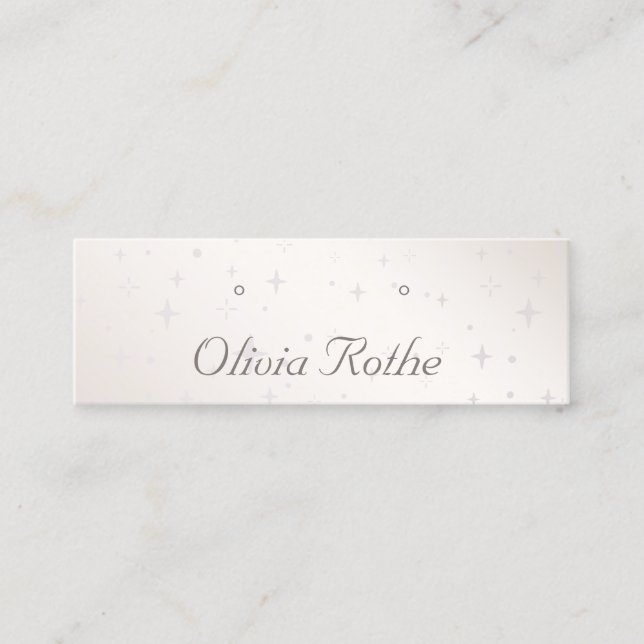 Delicate Stars Stud Earring Display  Mini Business Card (Front)