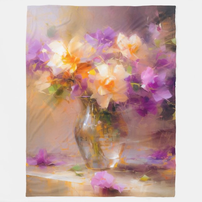 Delicate Still Life  Fleece Blanket (Front)