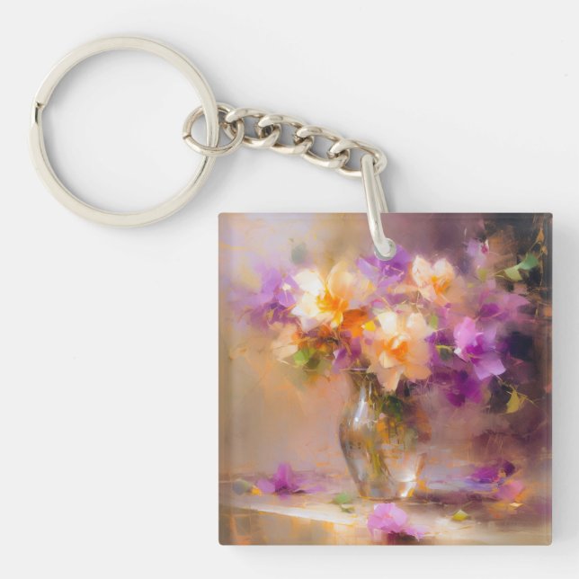 Delicate Still Life  Key Ring (Front)