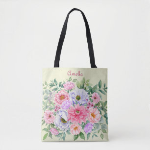 Delicate Summer Garden Party Floral  Tote Bag