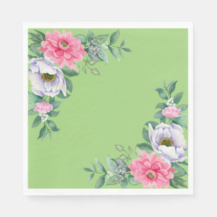 Delicate Summer Garden Party Flowers Napkin