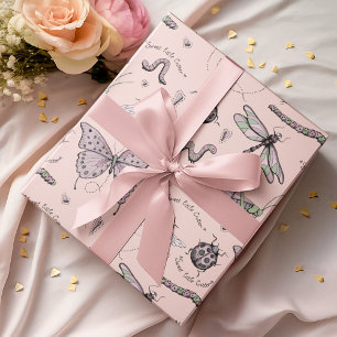 Delicate Sweet Little Critter Feminine Blush Pink Wrapping Paper
