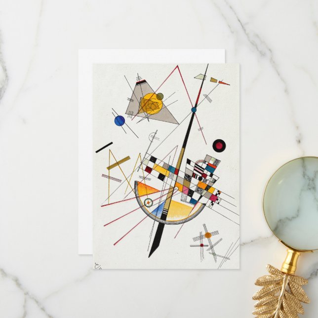 Delicate Tension, No. 85 by Wassily Kandinsky Thank You Card (Front/Back In Situ)