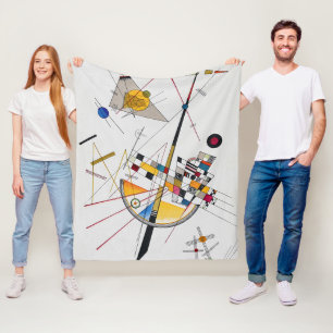 Delicate Tension No.85, Wassily Kandinsky Fleece Blanket