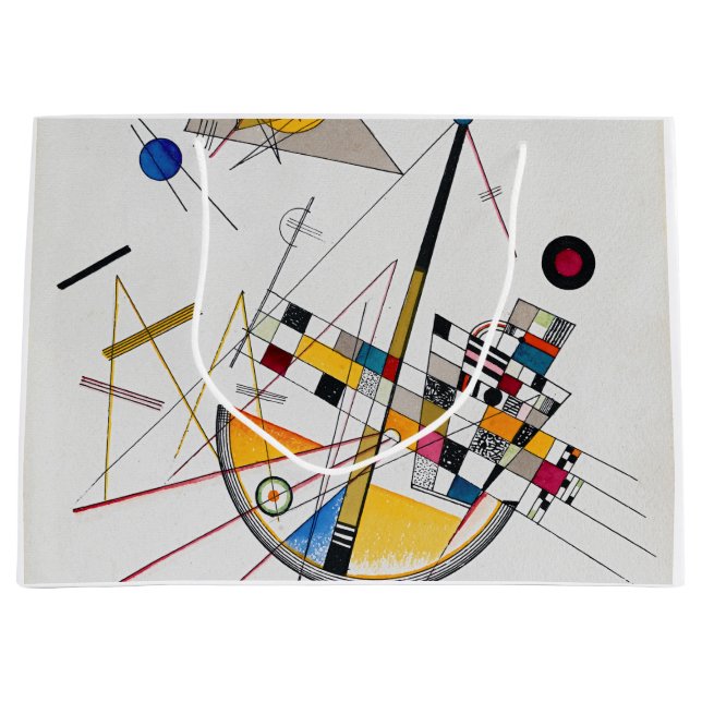 Delicate Tension No.85, Wassily Kandinsky Large Gift Bag (Front)