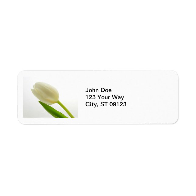 Delicate Tulip Label Return Address Label (Front)
