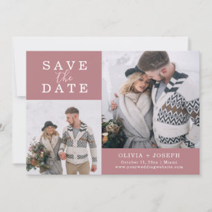 Delicate Two Photo Wedding Save The Date