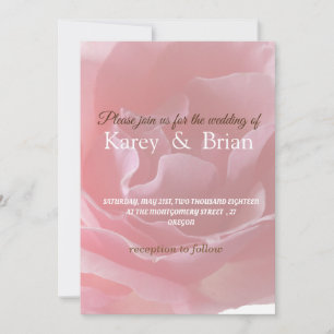 Delicate & Unique  Wedding Invitation Card Rose